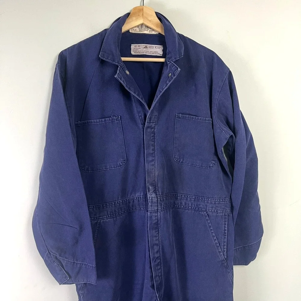 Red Kap Mens 42 Rg Blue Workwear Coveralls Mechanic Suit Jumpsuit Michael Myers